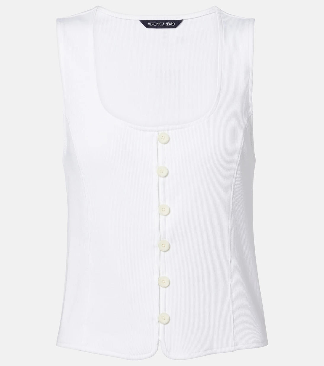 Veronica Beard - Quenby ribbed-knit cotton-blend top