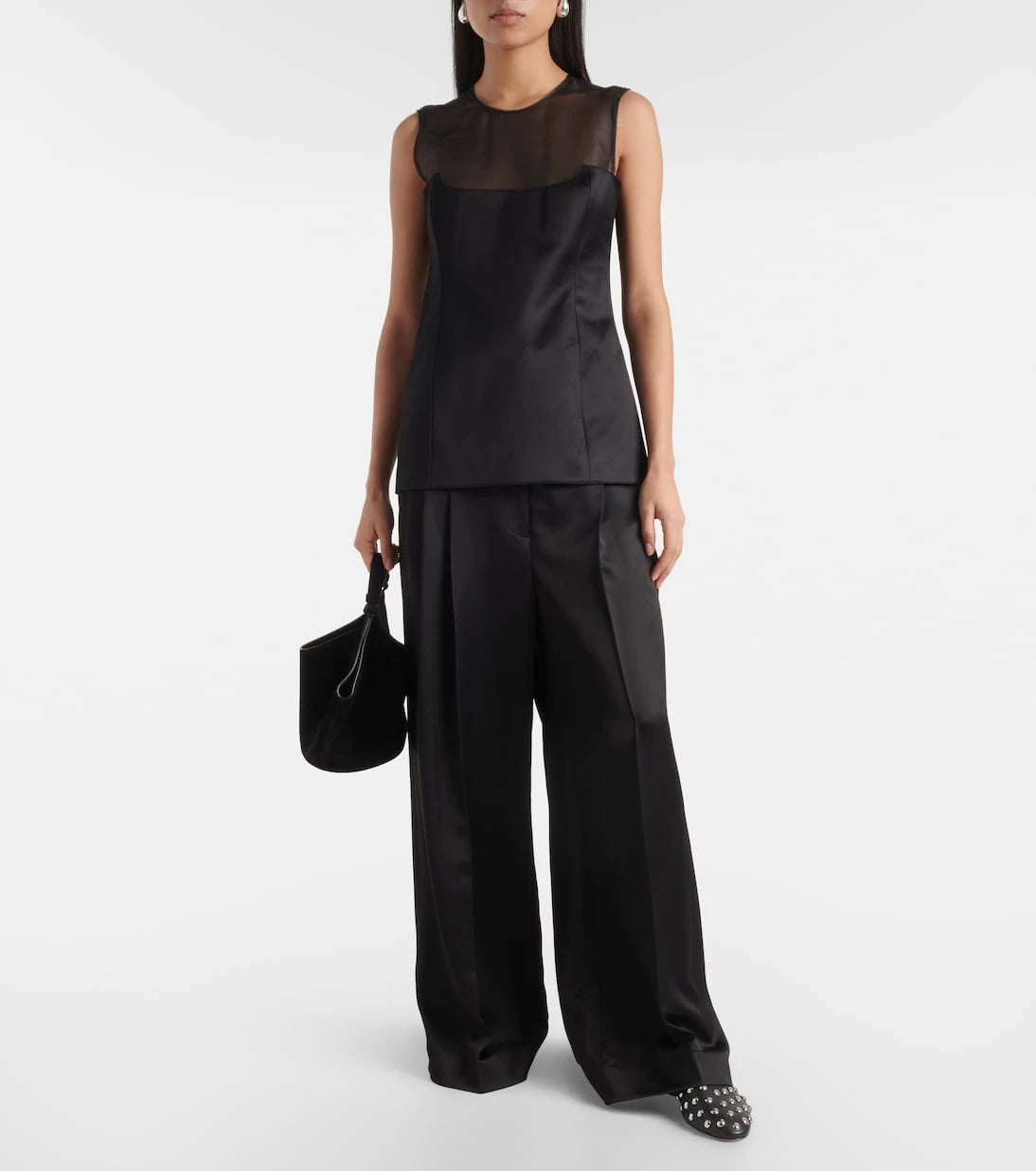 Khaite - Sasmo silk-paneled satin top
