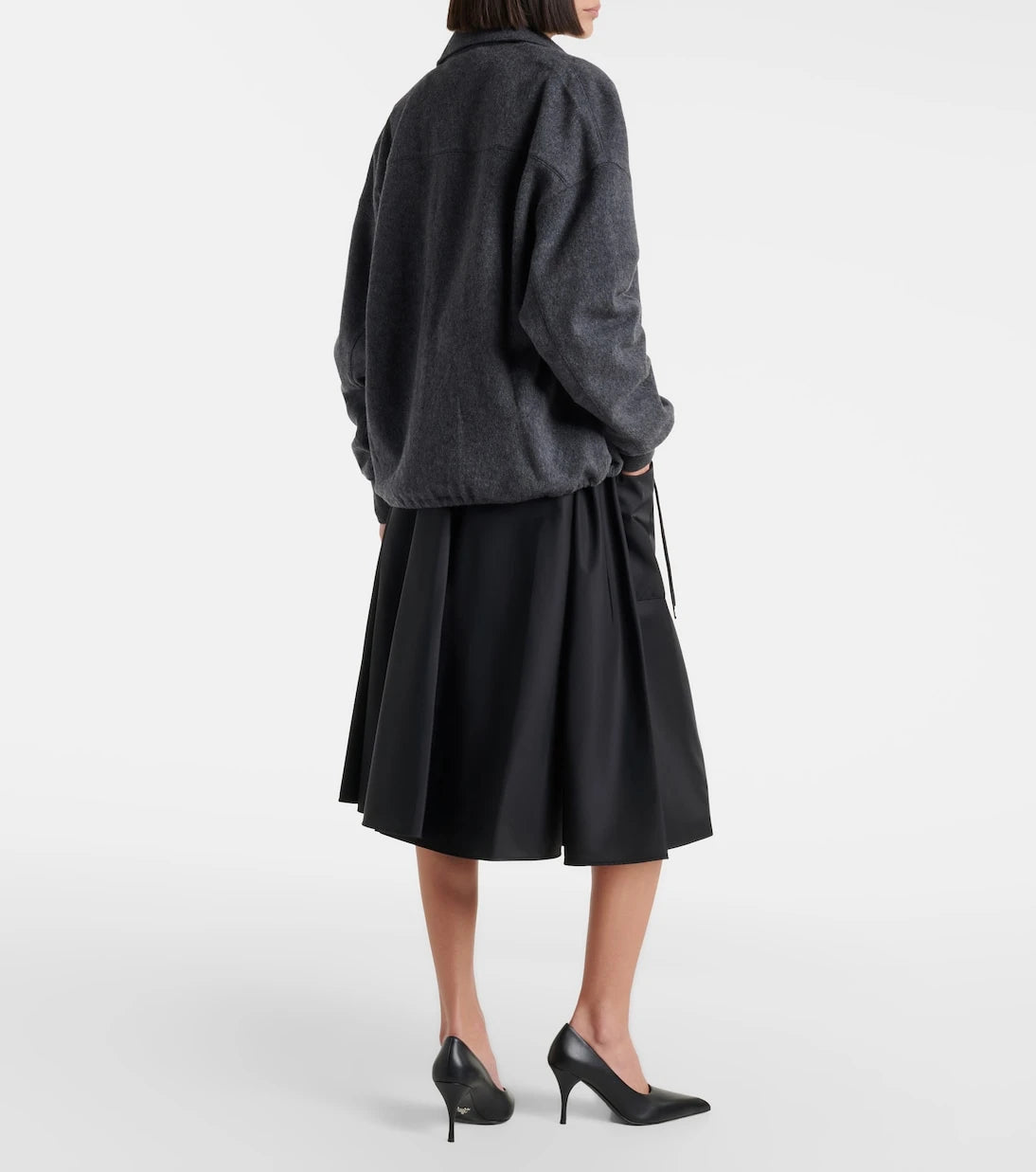 Prada - Re-Nylon belted midi skirt