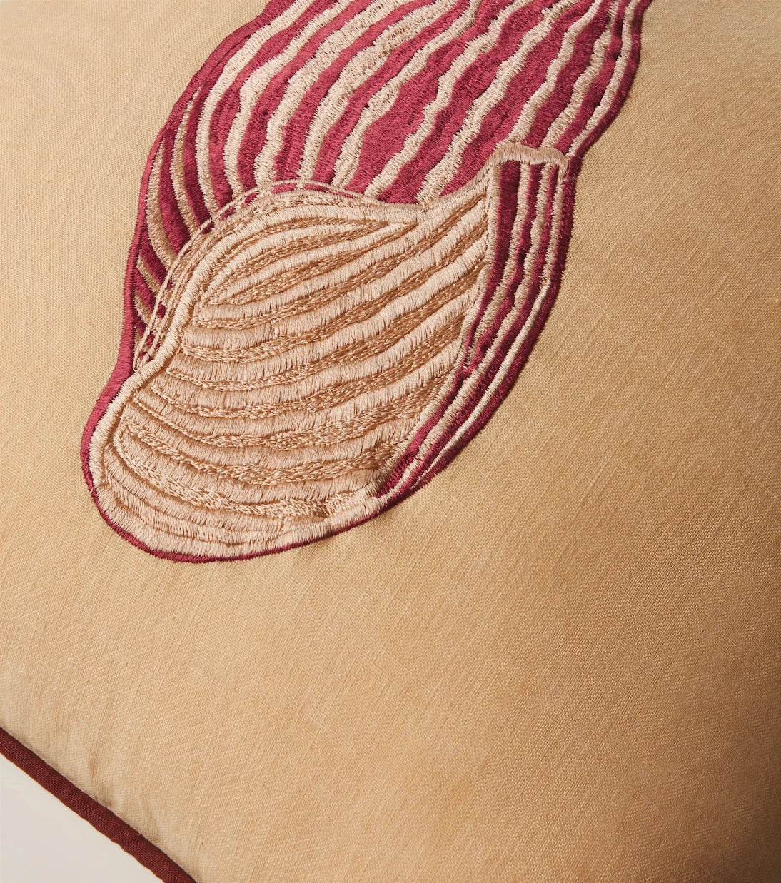 Les-Ottomans - Embroidered cotton velvet cushion