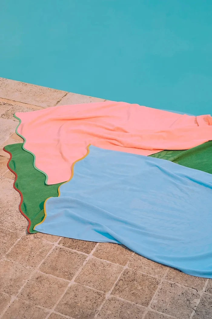 Olivier Desforges HYERES Corail текстил плажна кърпа 100 x 170 cm