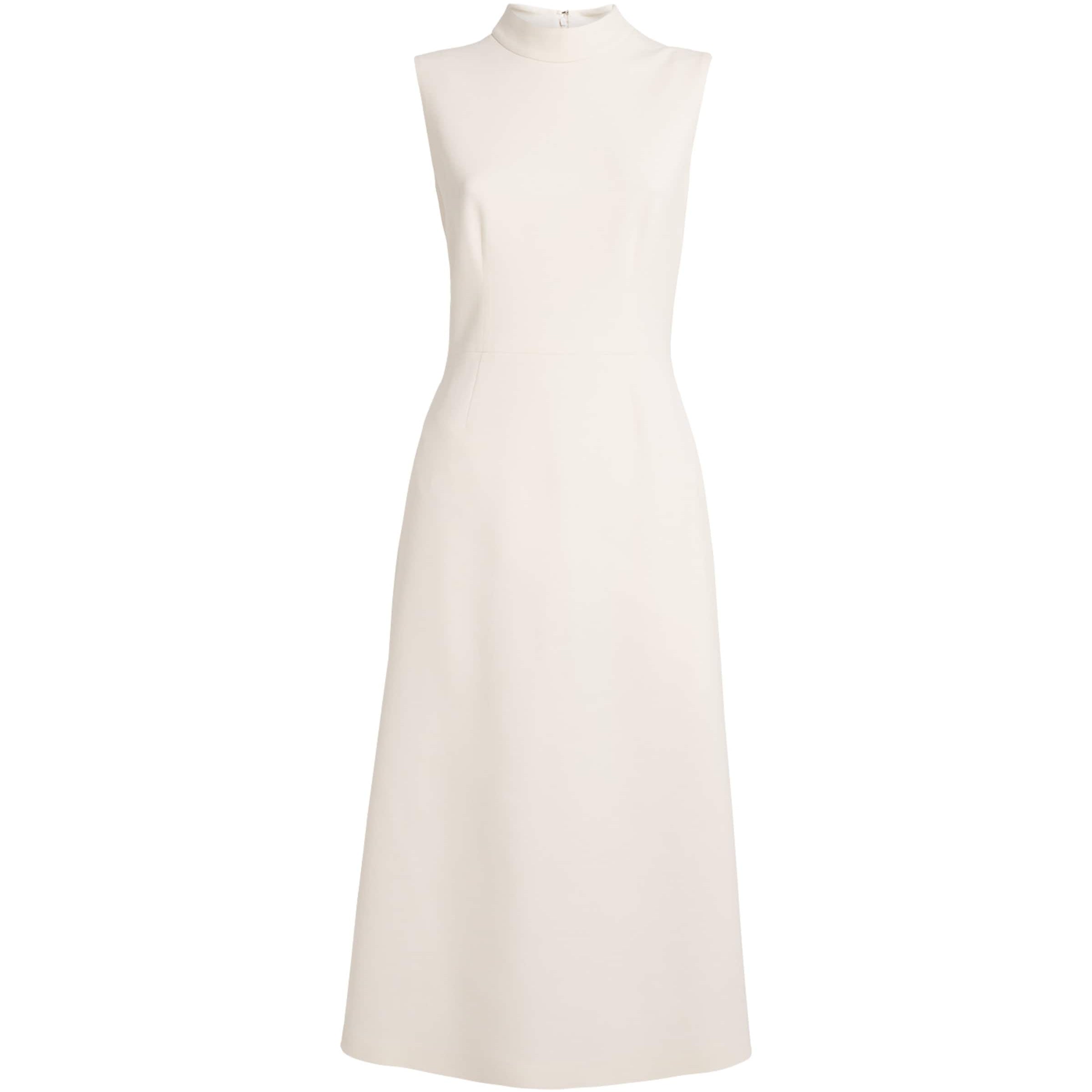 NOMADISSEM White Wool-Blend Midi Dress