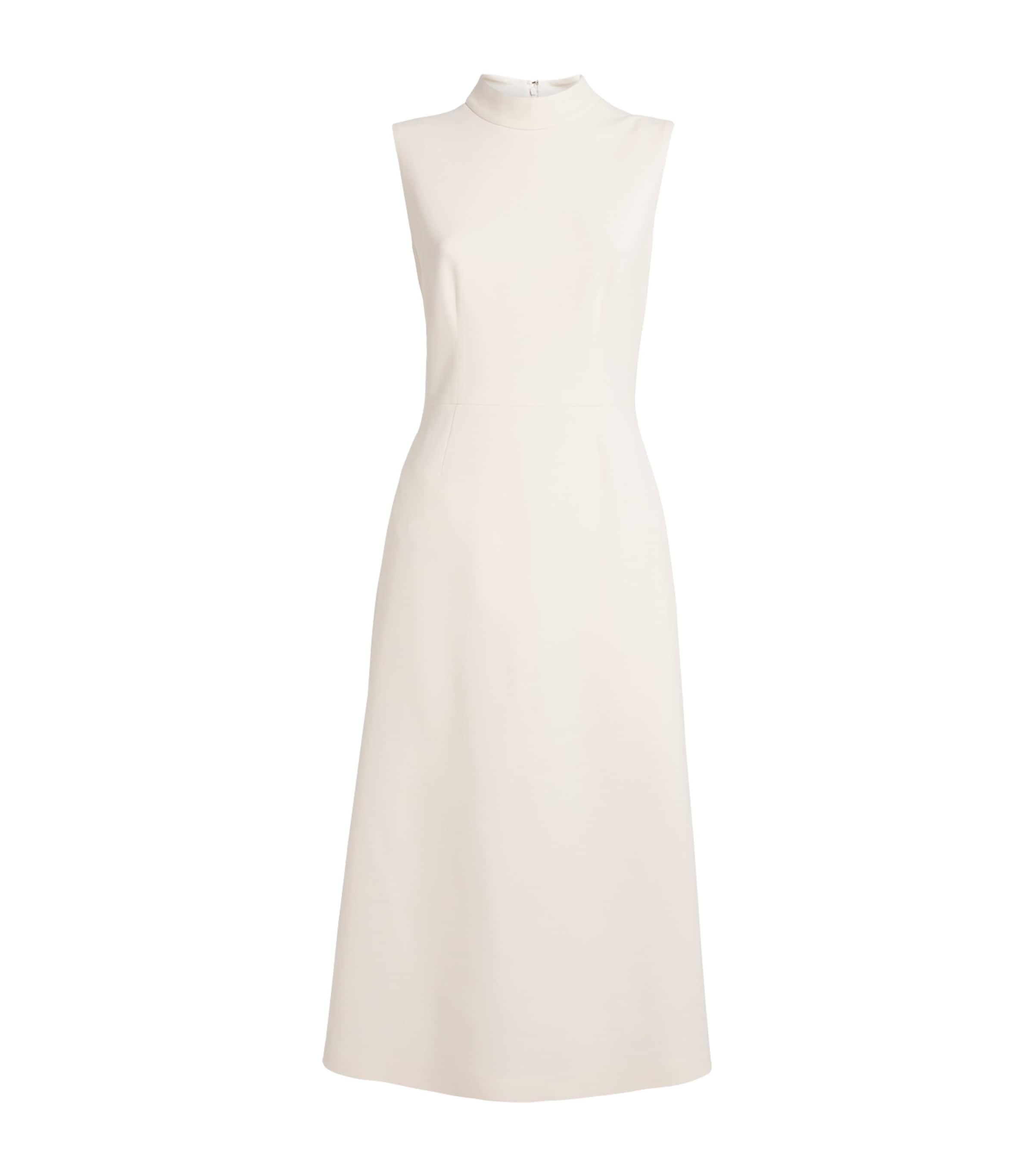 NOMADISSEM White Wool-Blend Midi Dress