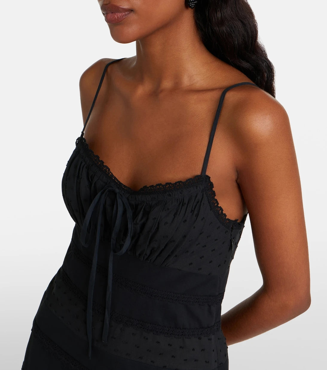 Staud - Halie ruffled cotton-blend poplin minidress