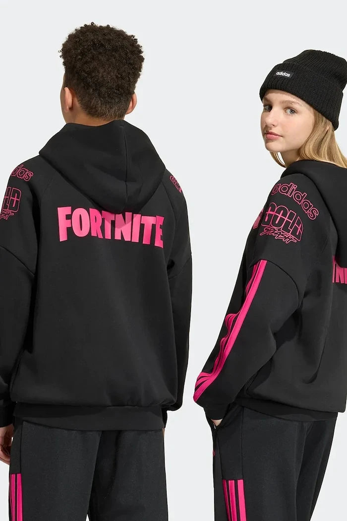 adidas суичър с качулка за деца с памук FORTNITE
