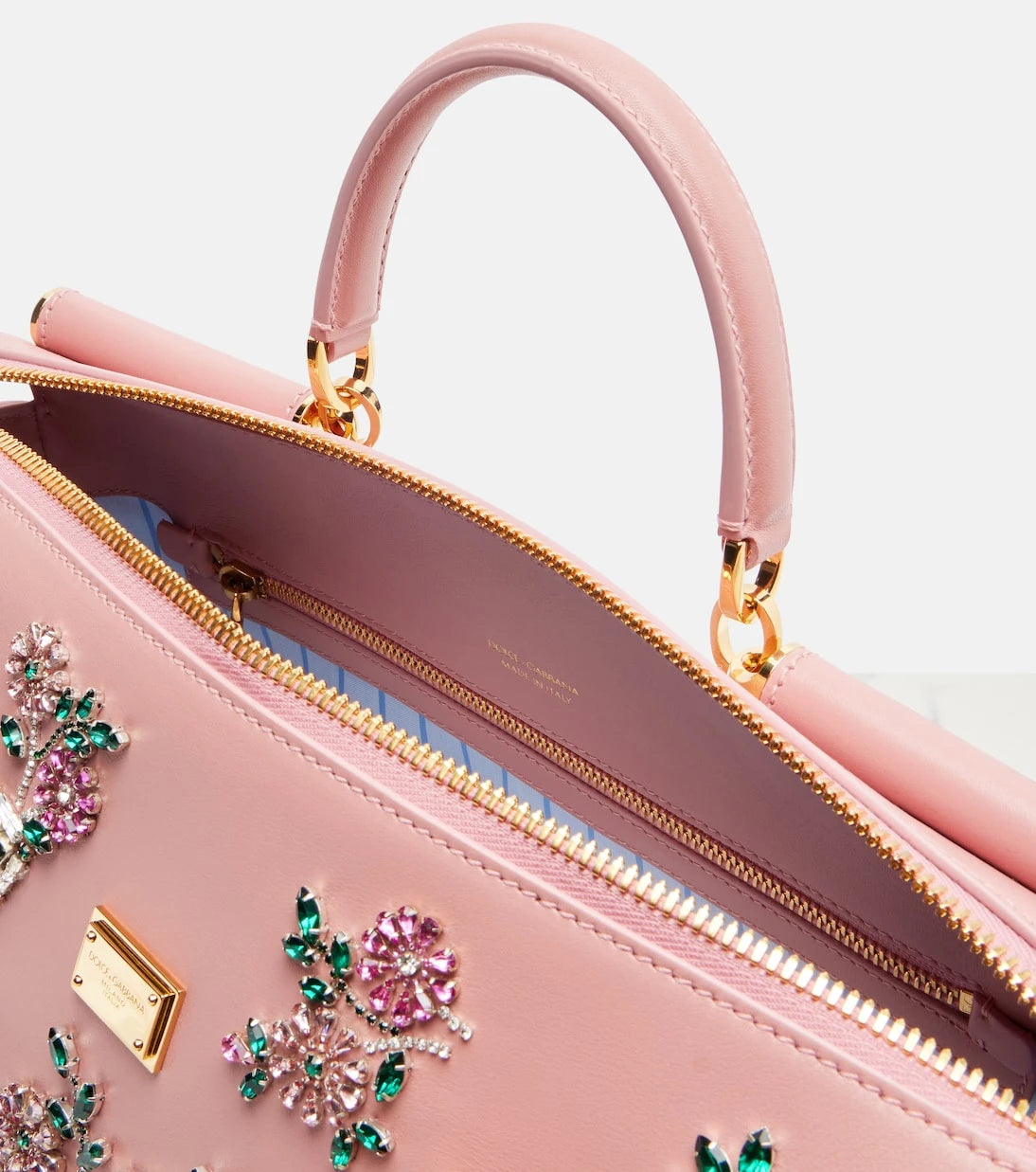 Dolce&Gabbana - Vittoria Large embellished leather tote bag
