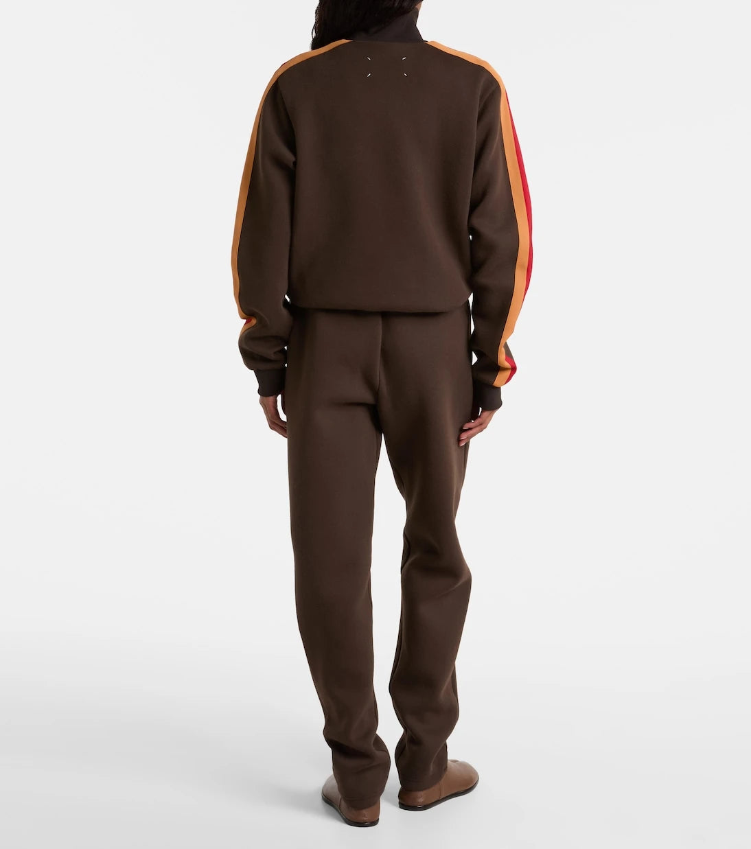 Maison Margiela - سويت شيرت نصف سحاب من نسيج الجيرسيه المخلوط بالقطن