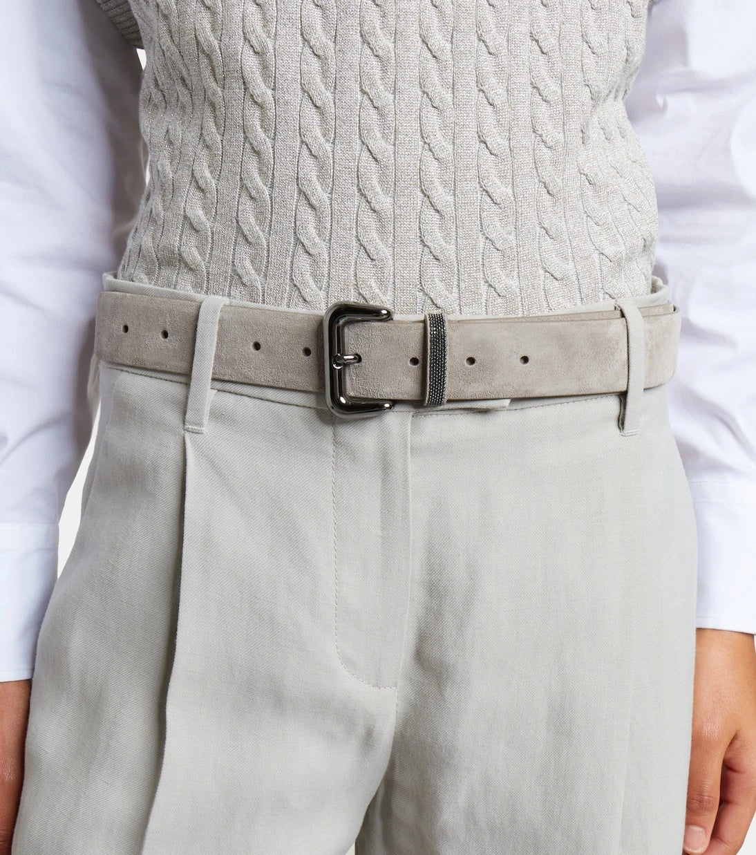 Brunello Cucinelli - Monili suede belt