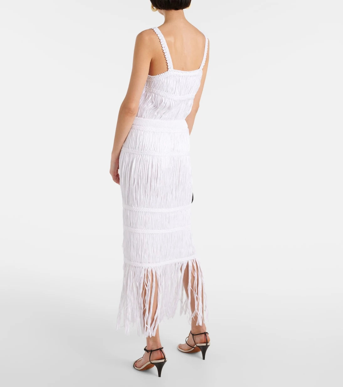 Simkhai - Yarra fringed cotton midi skirt