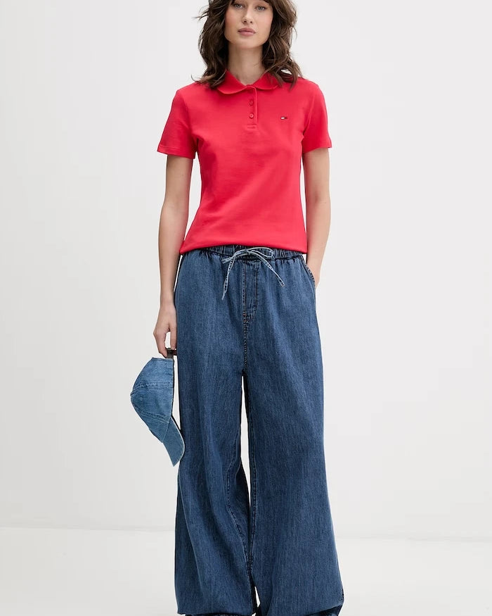Tommy Jeans kadın pamuk pantolon