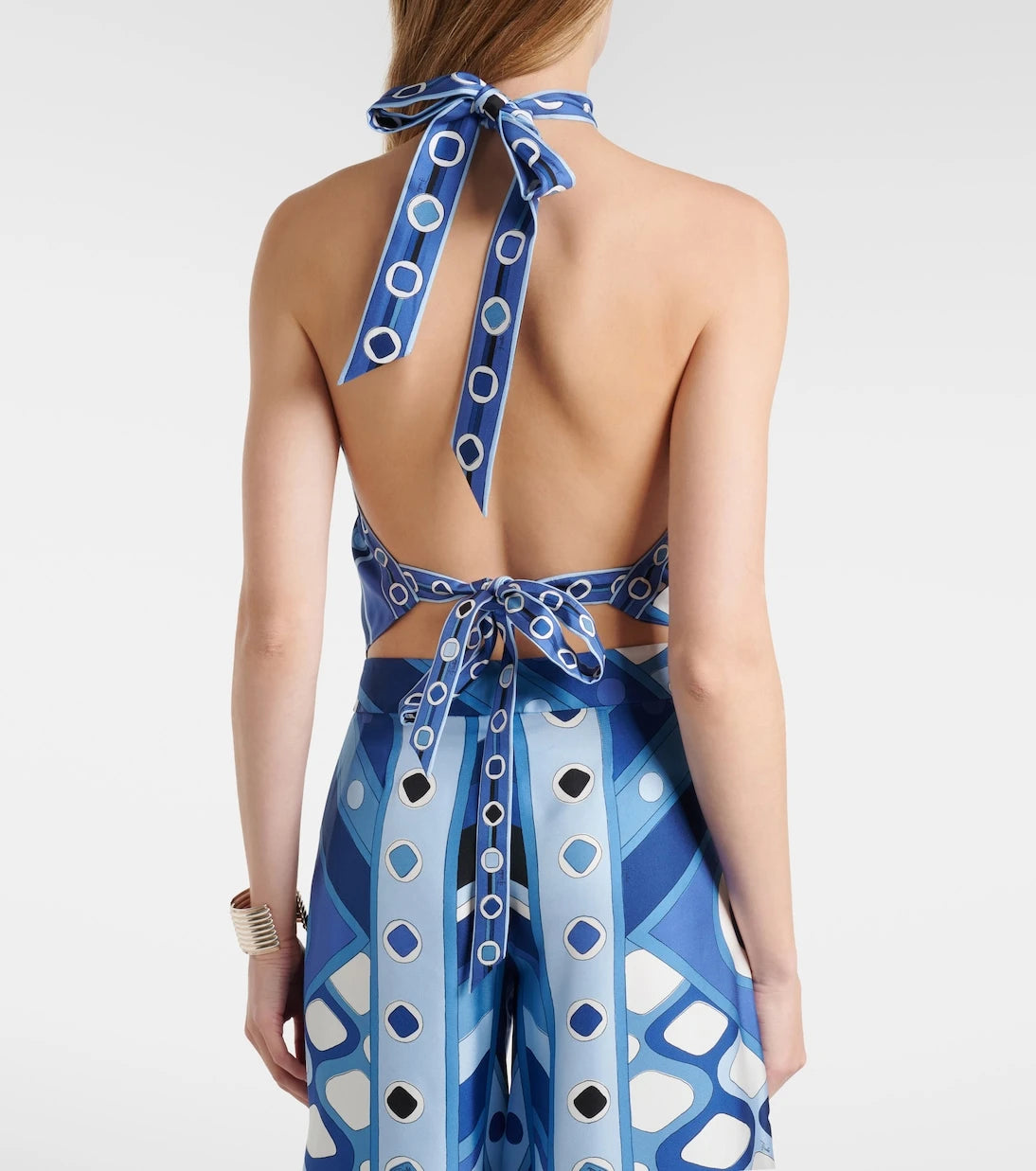 Pucci - Vivara cropped silk top