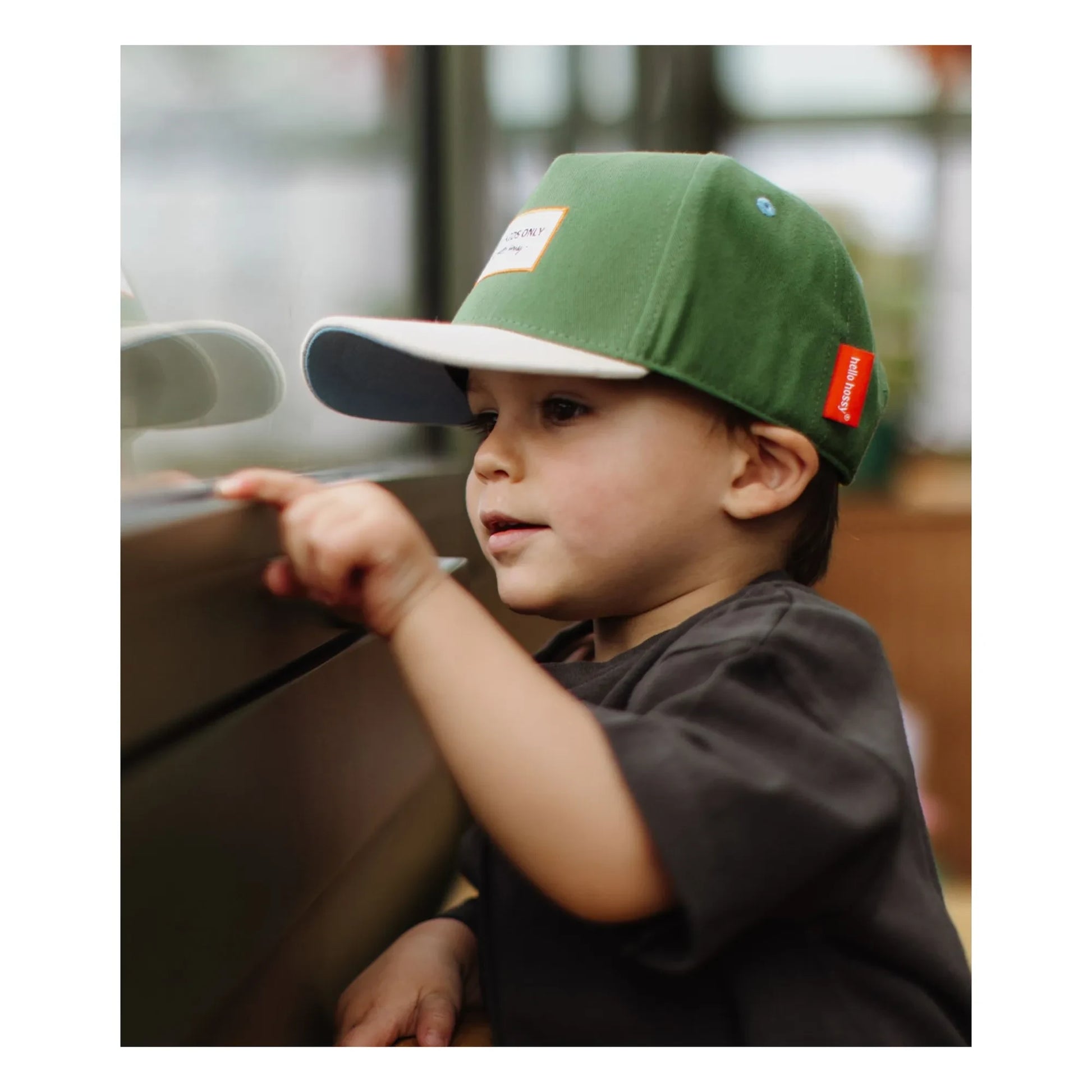 Hello Hossy - Organic Cotton Mini Curved Visor Cap | Green