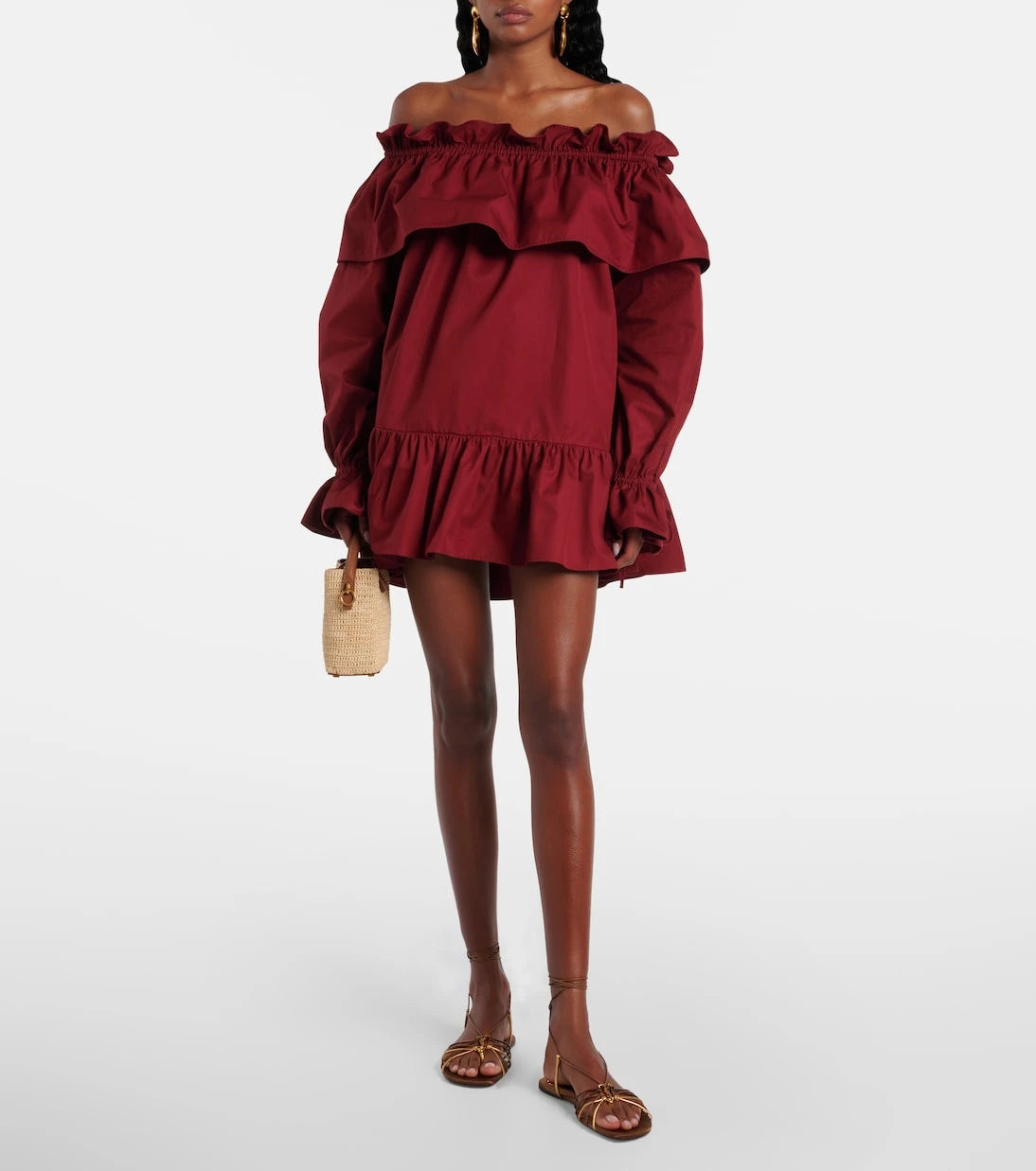 Saint Laurent - Babylone Cassandre leather sandals