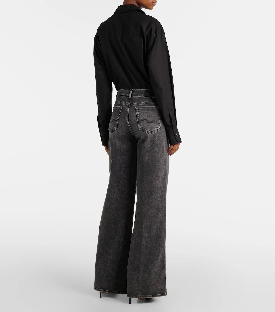 7 For All Mankind - High-rise wide-leg jeans
