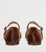 Le Monde Beryl Brown Velvet Mary Jane Ballet Flats