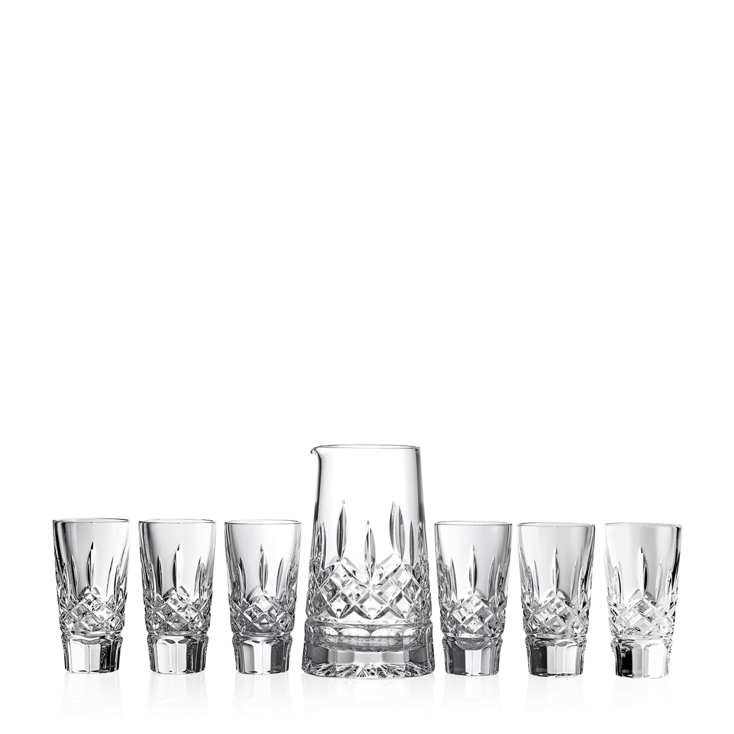 Lismore Pitcher and Shot Glass Set