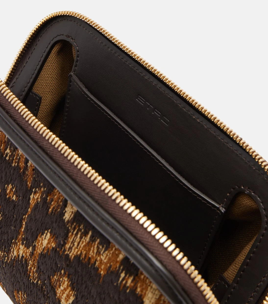 Etro - Doc leather-trimmed raffia-effect crossbody bag
