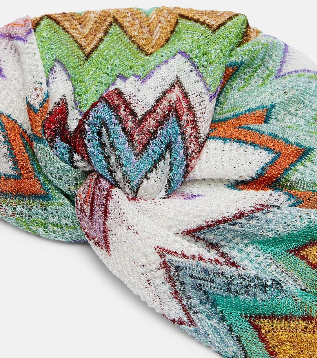 Missoni - طوق رأس لاميه بنقشة متعرجة
