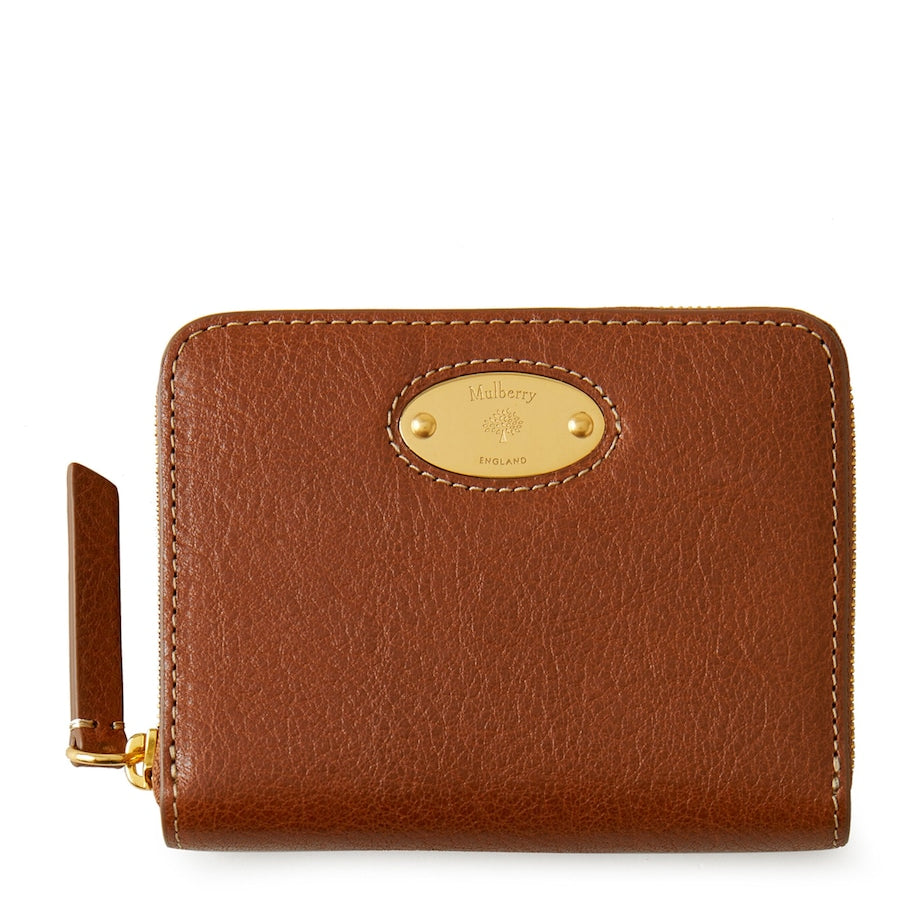 Mulberry Brown Logo Plaque Purse