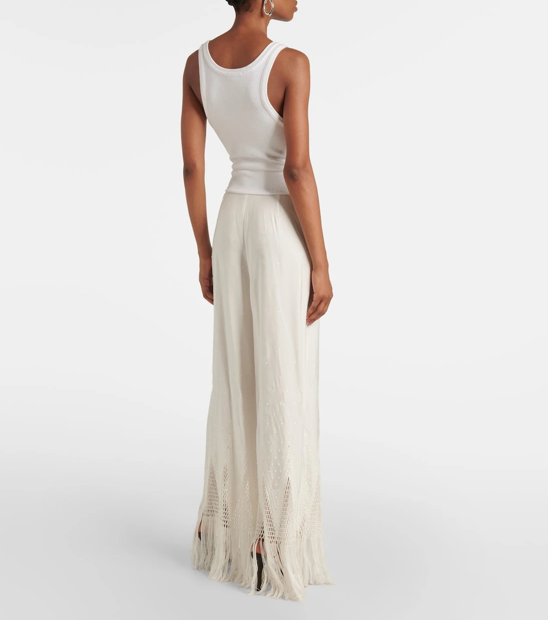 Stella McCartney - Fringed wide-leg pants