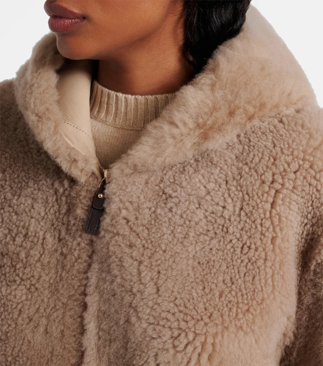 'S Max Mara - جاكيت صوف بقبعة Sole
