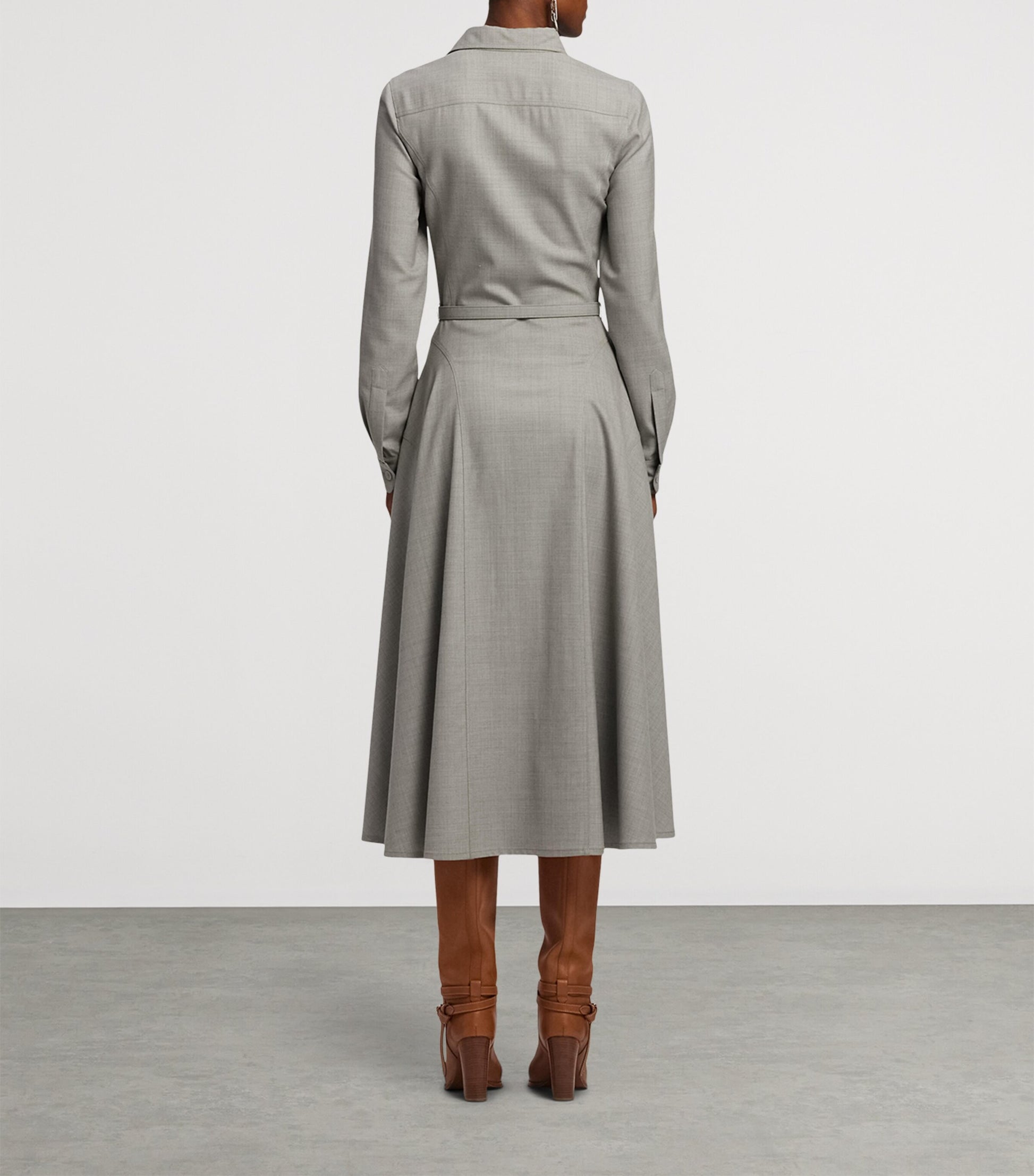 Wool Belted Safford Midi Dress