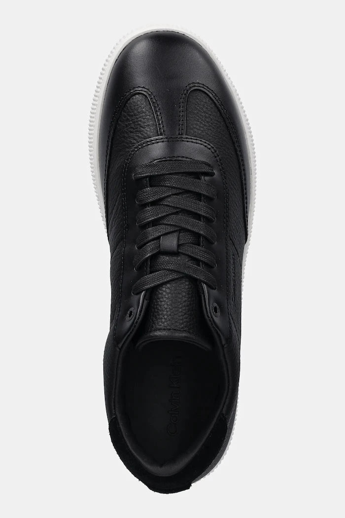Кожени маратонки Calvin Klein LOW TOP LACE UP TMBL LTH