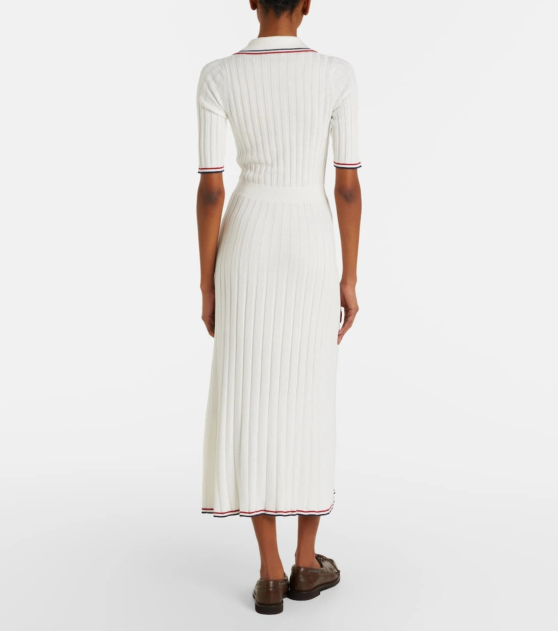 Brunello Cucinelli - Ribbed-knit cotton midi dress