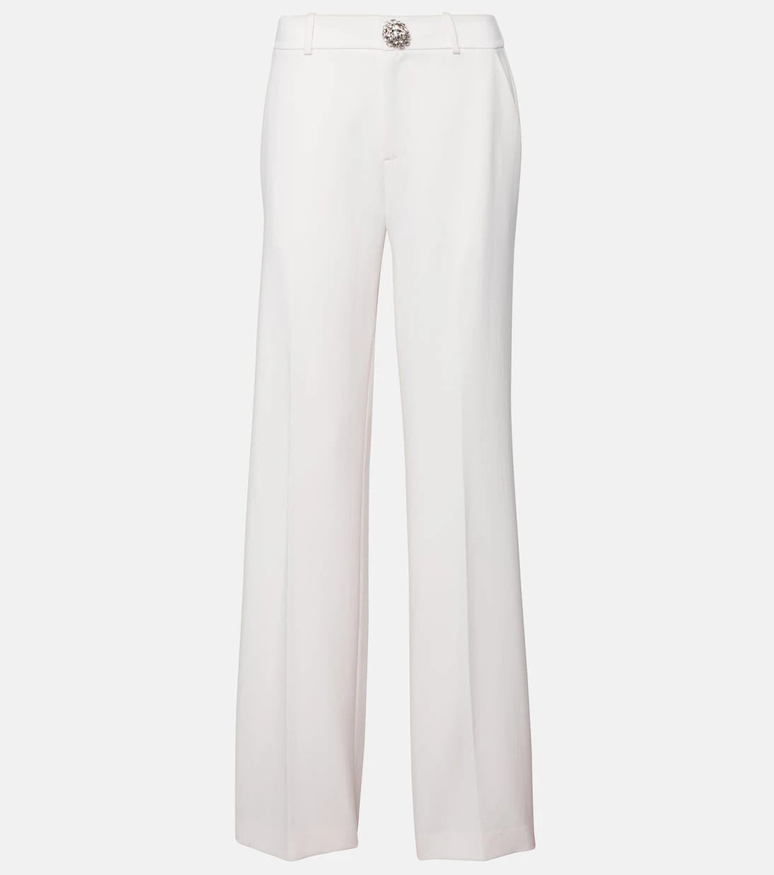Area - Embellished cutout wool flared pants