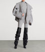 Balmain Grey Draped Knit Top