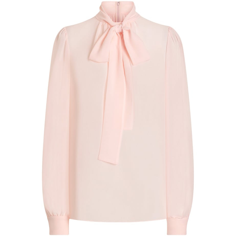 Dolce & Gabbana Silk Georgette Bow-Detail Blouse
