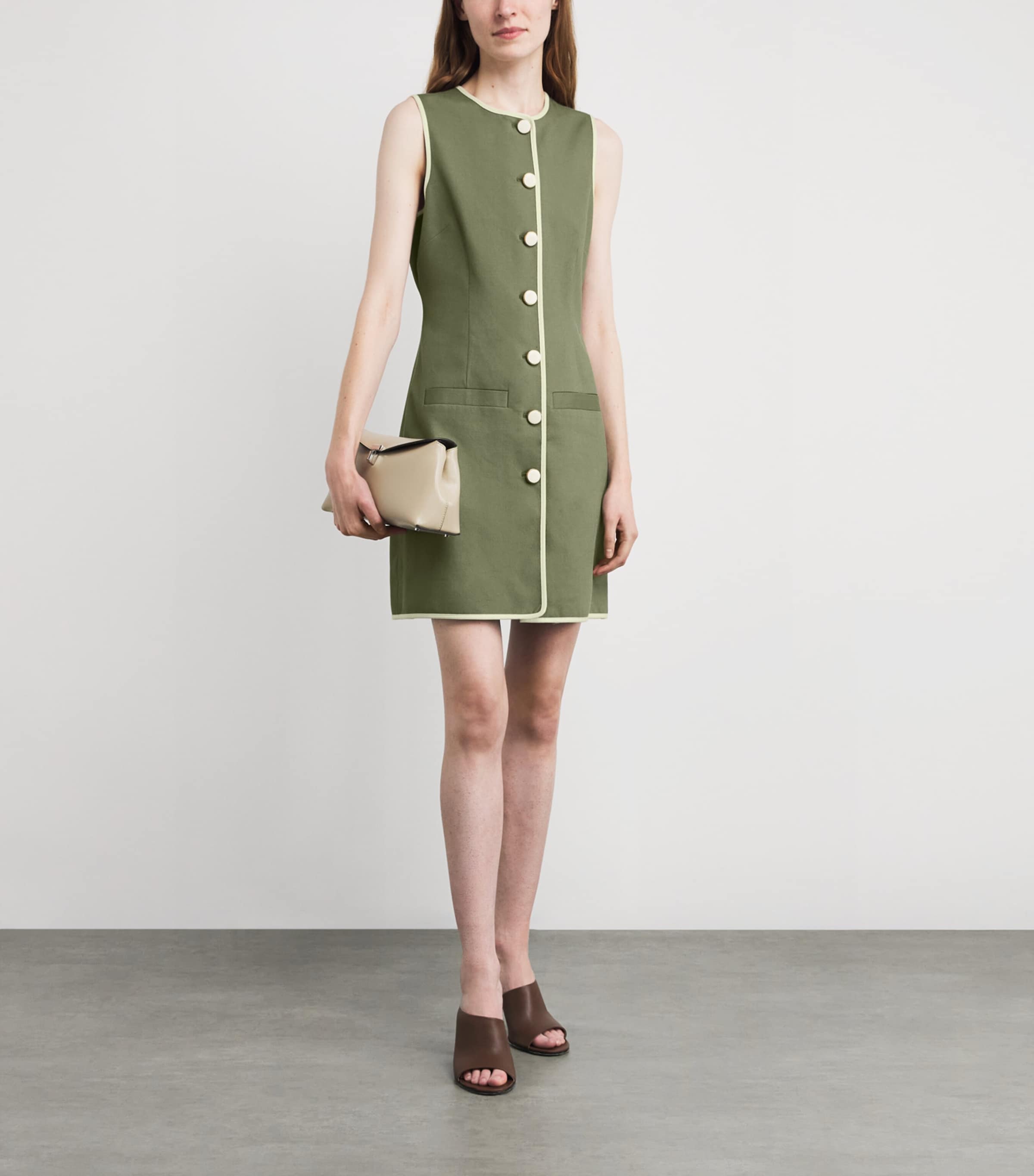 Veronica Beard Green Whistler Mini Dress