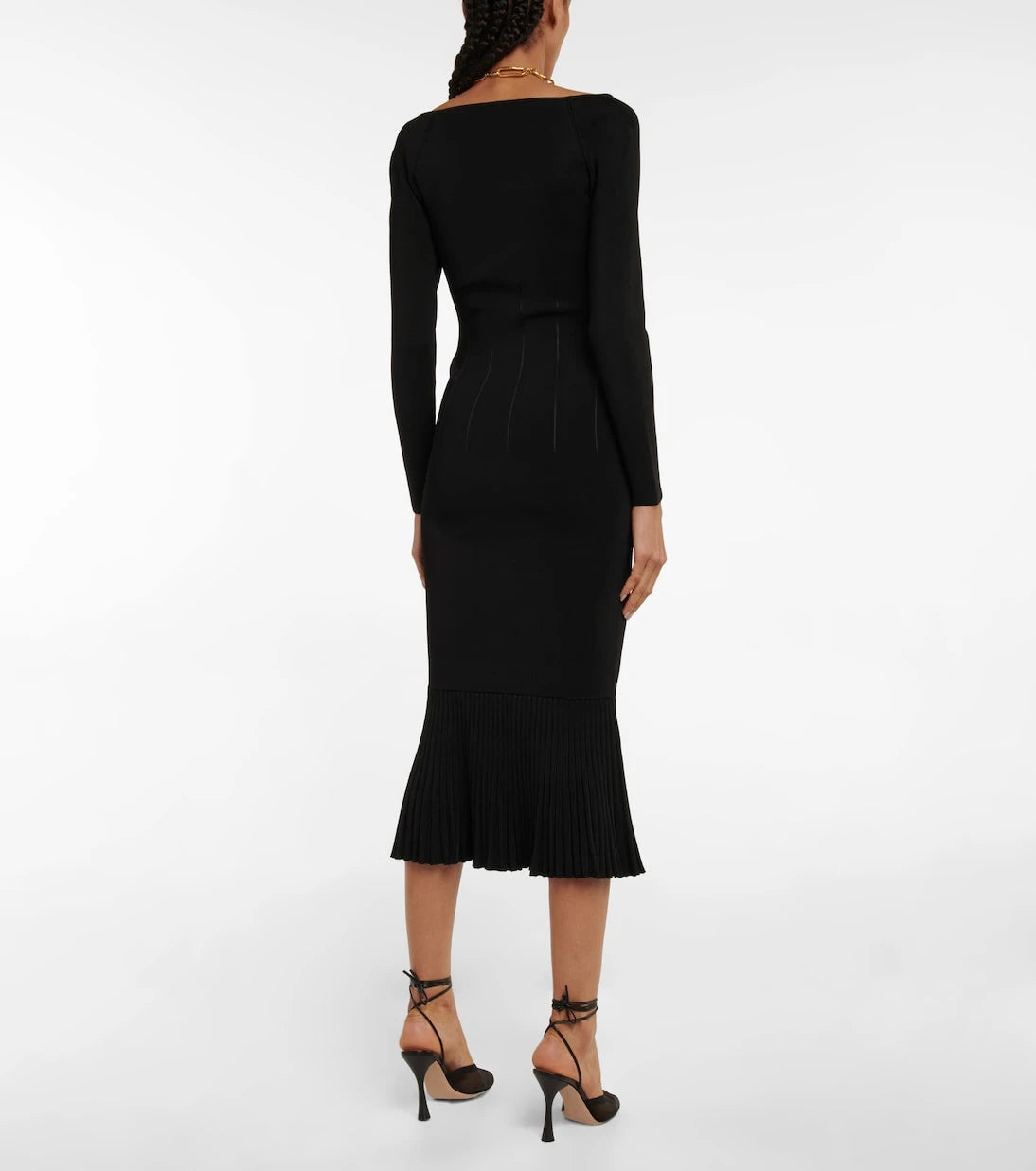 Galvan - Atalanta ribbed-knit midi dress