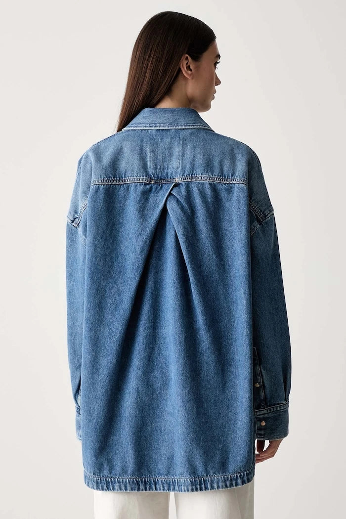 BOSS Orange Kadın Denim Gömlek C_OVERSHIRT 4.0