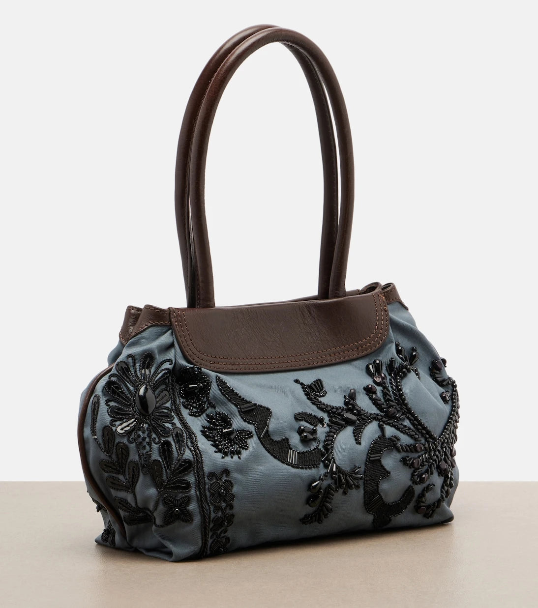 Dries Van Noten - Embellished twill shoulder bag