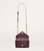 Saint Laurent Burgundy Leather College Top-Handle Bag