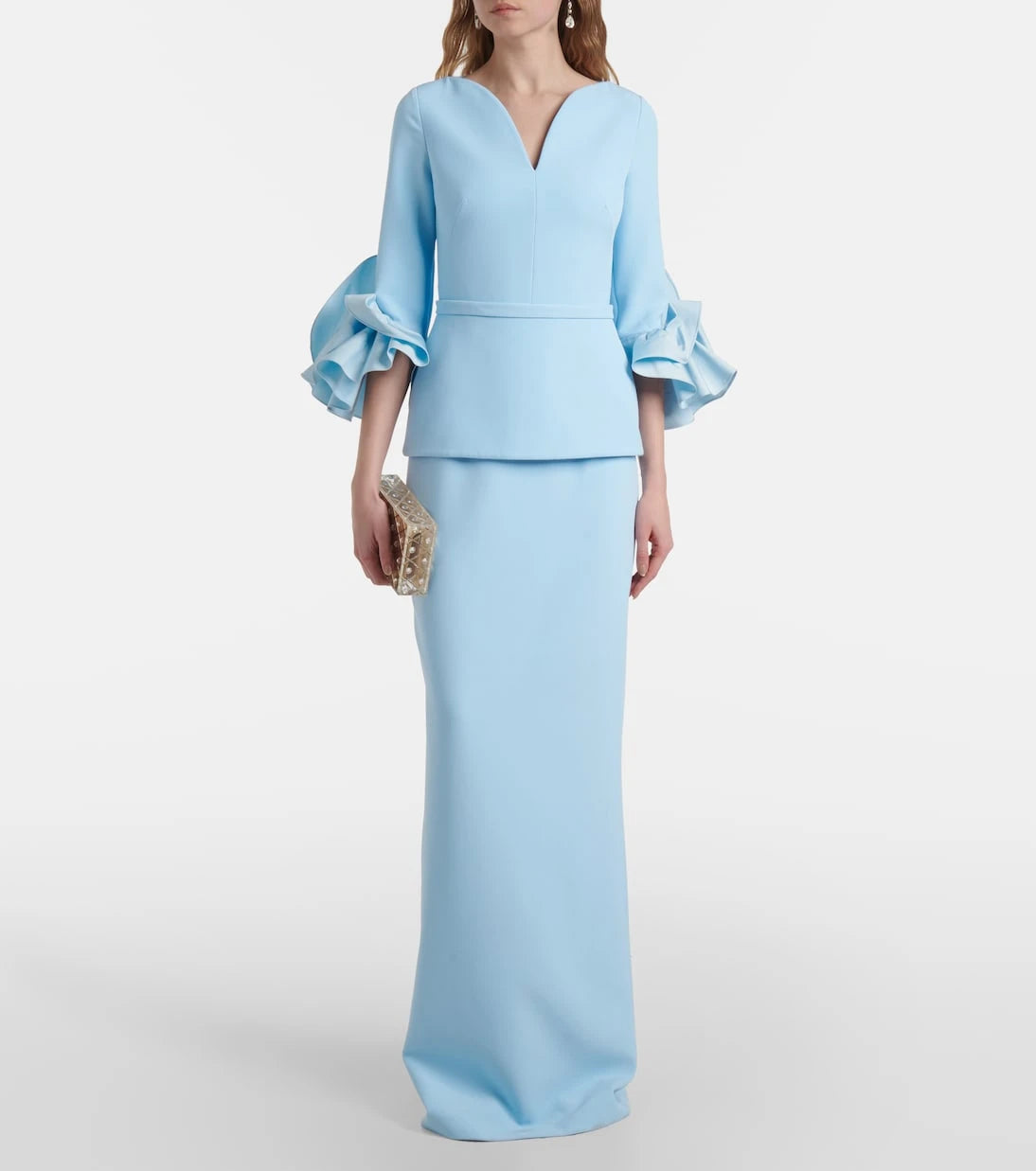 Safiyaa - Clemence ruffled crêpe gown