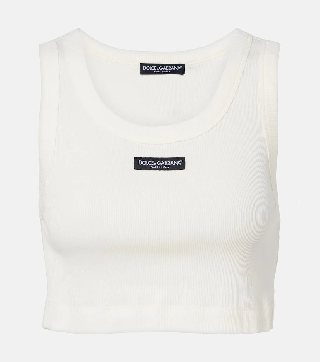 Dolce&Gabbana - Logo cotton jersey crop top