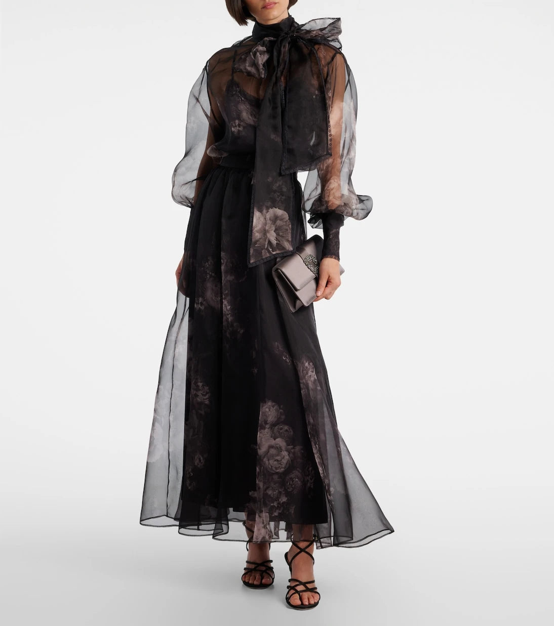 Zimmermann - Hypnotic floral silk organza maxi skirt