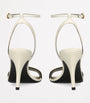 Valentino Garavani White Leather Ladycrush Heeled Sandals 85