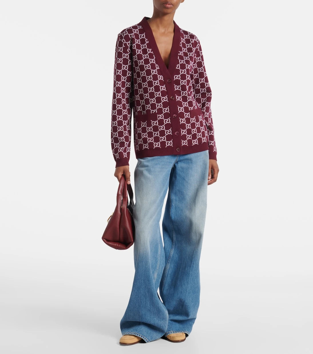Gucci - GG reversible wool-blend jacquard cardigan