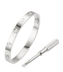 LOVE Classic White Gold 4-Diamond Bracelet