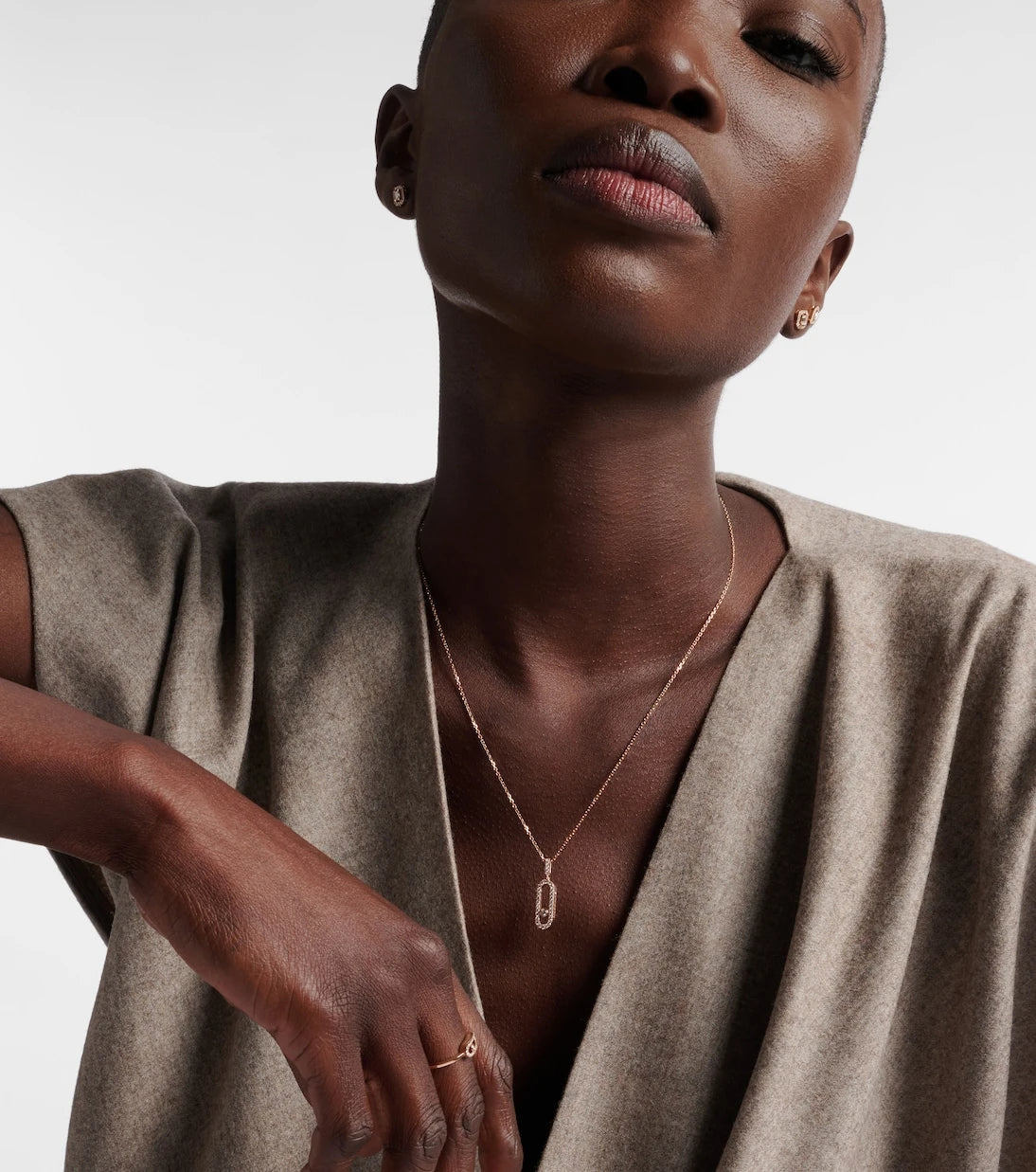 Messika - Move Uno Large 18kt rose gold necklace with diamonds