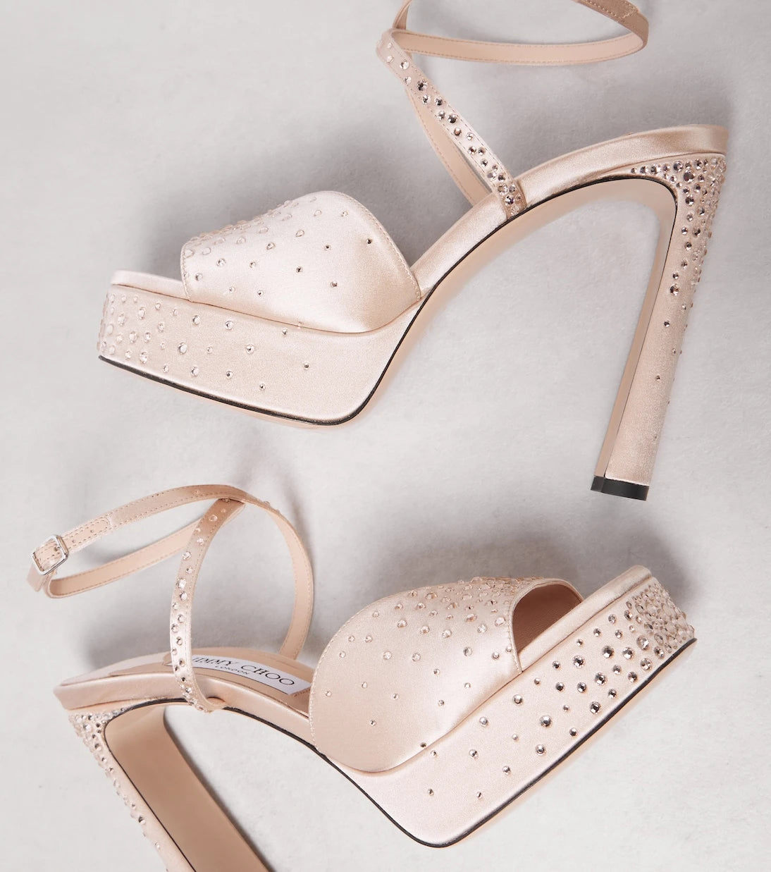 Jimmy Choo - Karli 125 satin platform sandals