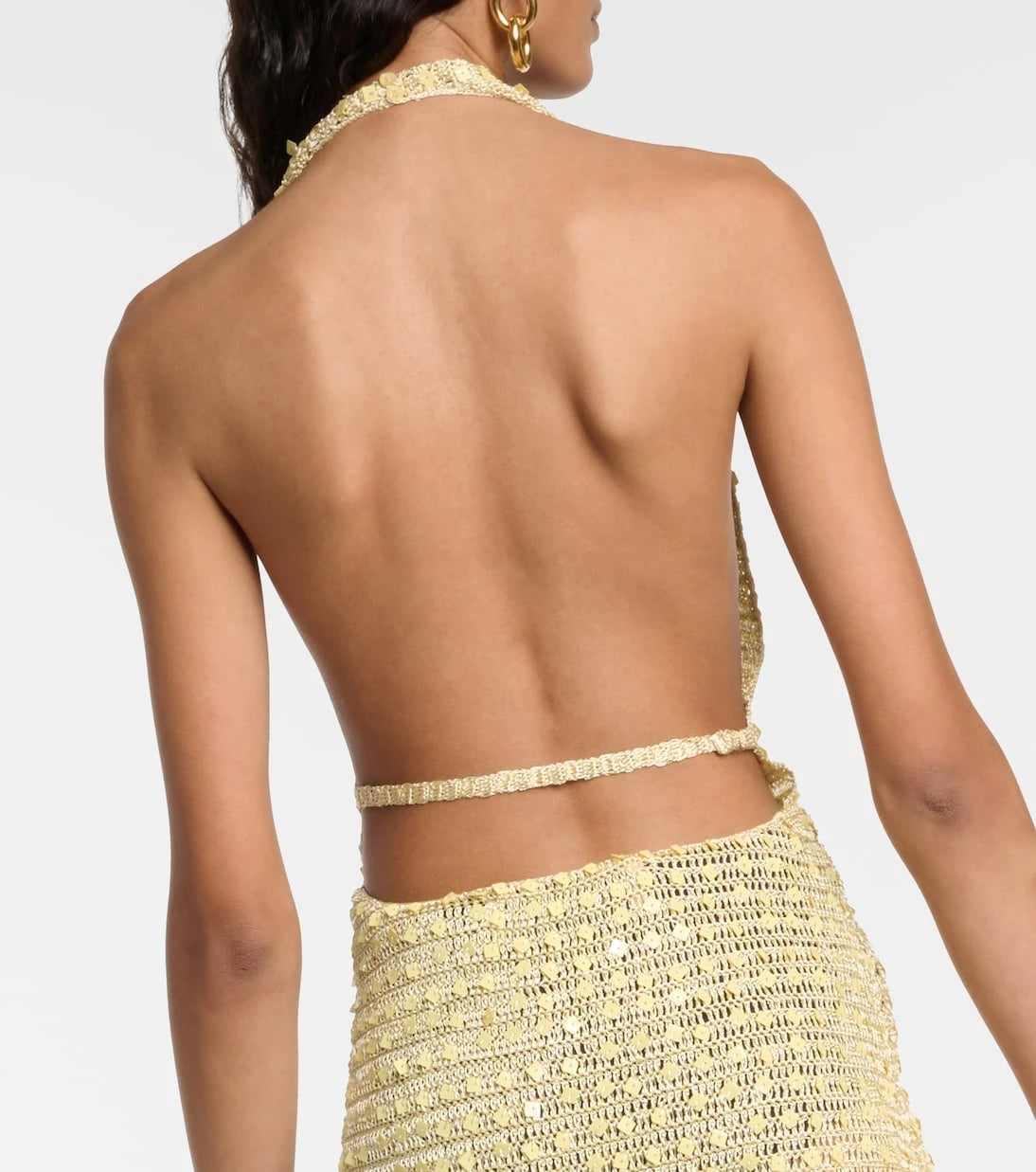 Aya Muse - Sequined halterneck mini dress