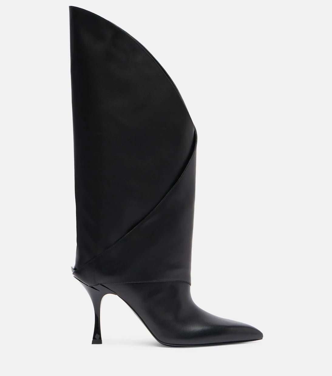 Balmain - Twist 95 leather knee-high boots