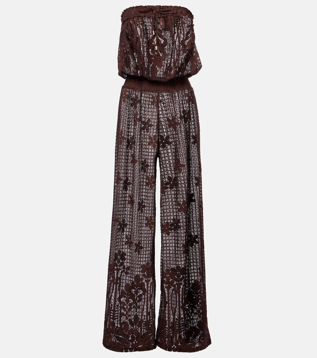 Melissa Odabash - Viv off-shoulder cotton-blend jumpsuit
