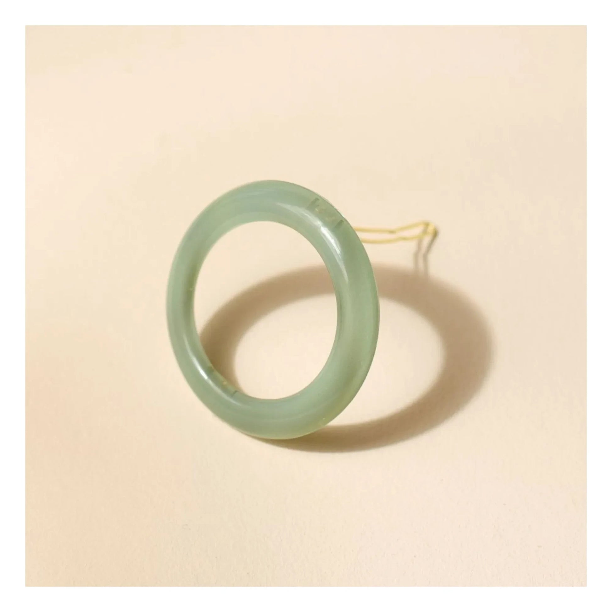 Bachca - Opaline round hair clip | Green water