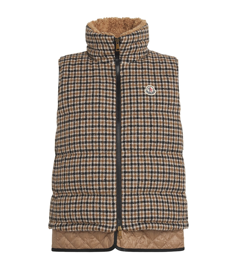 Moncler Black Wool-Blend Adaptable Touvet Gilet