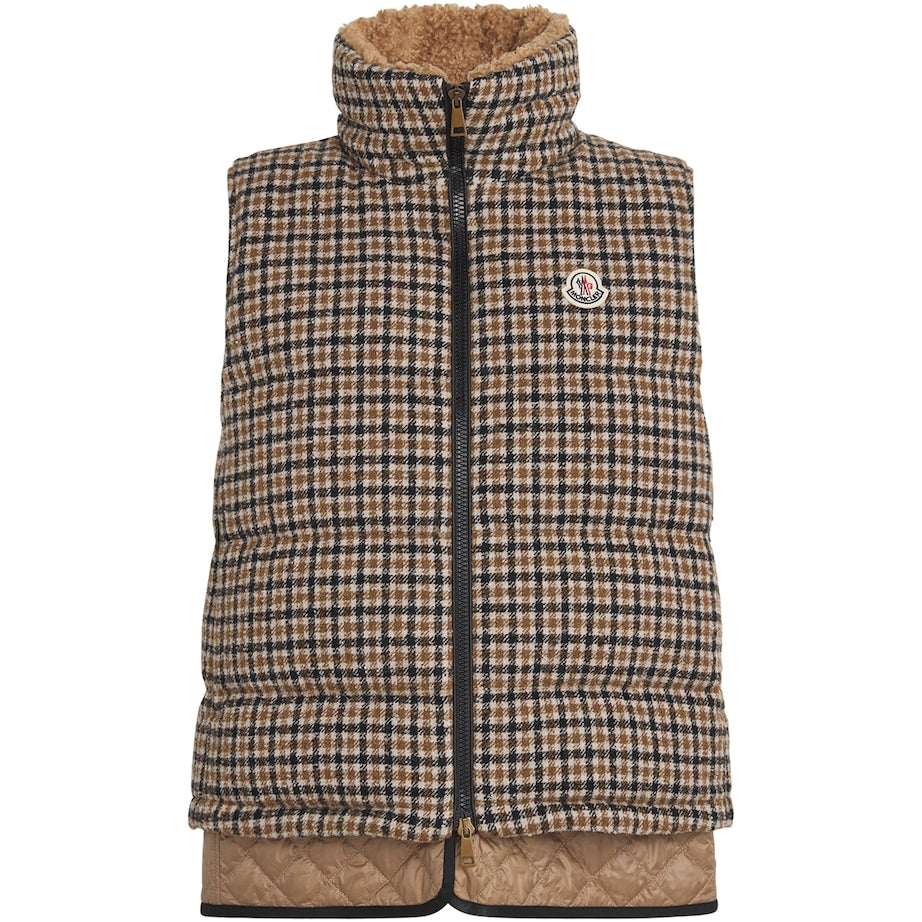 Moncler Black Wool-Blend Adaptable Touvet Gilet